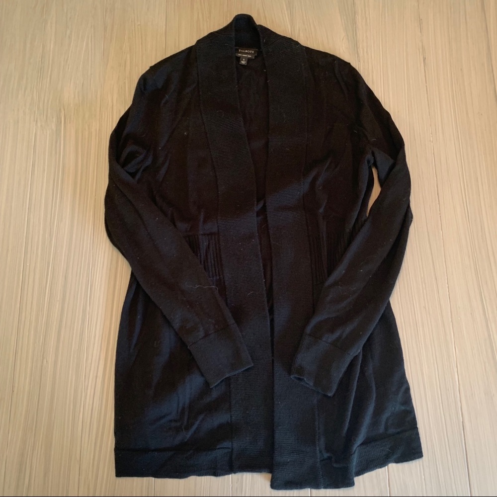 Talbots Long Open Cardigan